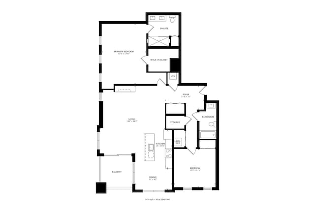 1601 N Paulina St Unit 2D, Chicago, IL 60622 - view of property floor plan