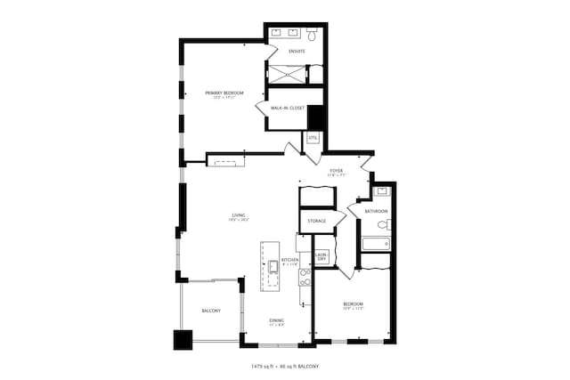 1601 N Paulina St Unit 2D, Chicago, IL 60622 - view of home floor plan