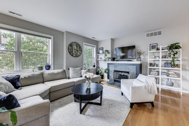 1601 N Paulina St Unit 2D, Chicago, IL 60622 - living area with a fireplace and wood finished floors