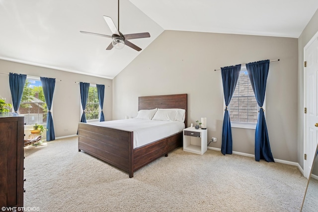 1460 Canter Ln, Bartlett, IL 60103 - bedroom with carpet flooring, vaulted ceiling, and a ceiling fan