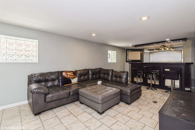 1325 Gunderson Ave, Berwyn, IL 60402 - living area featuring recessed lighting and light tile patterned floors