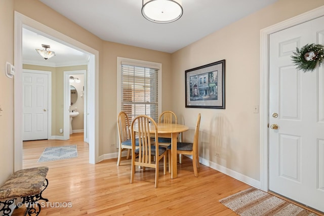 3716 King Charles Ln, Saint Charles, IL 60174 - dining space with light wood-style flooring and crown molding