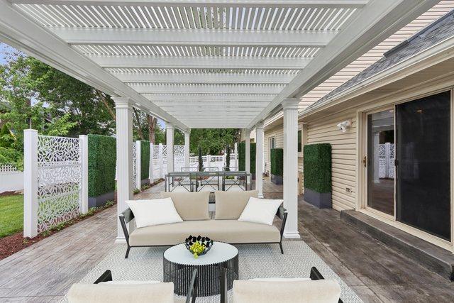 584 Beaconsfield Ave, Naperville, IL 60565 - view of patio / terrace with a pergola and an outdoor hangout area