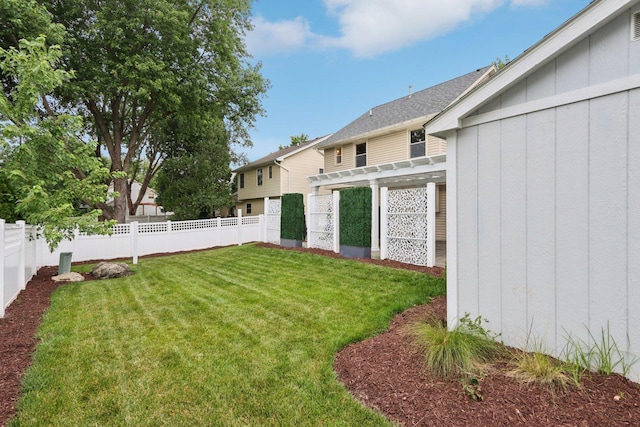584 Beaconsfield Ave, Naperville, IL 60565 - fenced backyard with a pergola