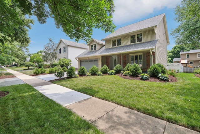 584 Beaconsfield Ave, Naperville, IL 60565 - view of front facade featuring a garage, brick siding, and a shingled roof