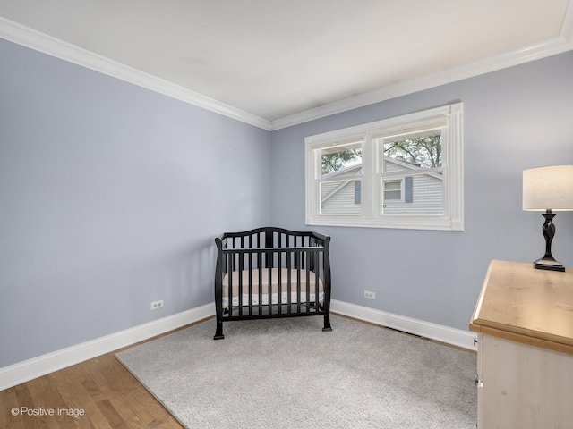 0S544 E St, Winfield, IL 60190 - bedroom with ornamental molding and wood finished floors