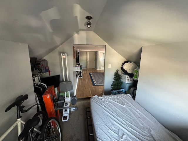 1720 N Major Ave, Chicago, IL 60639 - bedroom featuring lofted ceiling and wood finished floors