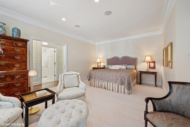 1500 N Lake Shore Dr Unit 5B, Chicago, IL 60610 - bedroom featuring crown molding and recessed lighting