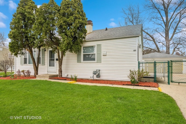 120 Madera Cir, Carpentersville, IL 60110 - view of front facade featuring a chimney and roof with shingles