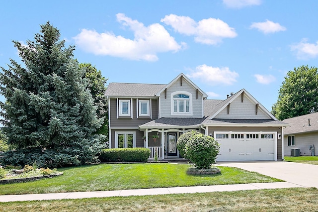 1553 Noble Quest Dr, Bourbonnais, IL 60914 - view of front of property with concrete driveway, a garage, and a front lawn