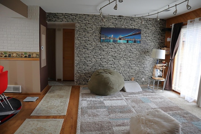 4829 W 109th St Unit 203, Oak Lawn, IL 60453 - interior space with rail lighting and wood finished floors