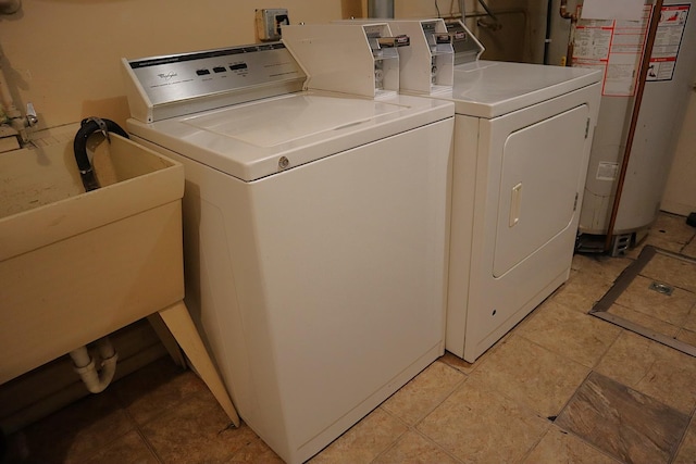 4829 W 109th St Unit 203, Oak Lawn, IL 60453 - laundry room featuring water heater and washer and dryer