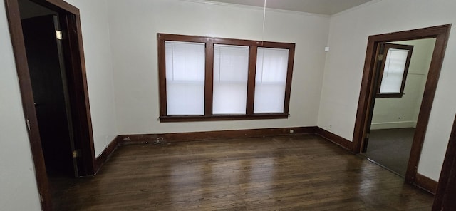 83 W 15th St, Chicago Heights, IL 60411 - unfurnished room featuring dark wood finished floors and crown molding
