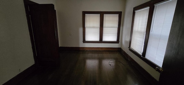 83 W 15th St, Chicago Heights, IL 60411 - empty room featuring dark wood-style flooring and baseboards