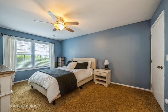 285 Sheffield Dr, Schaumburg, IL 60194 - carpeted bedroom with baseboards and a ceiling fan