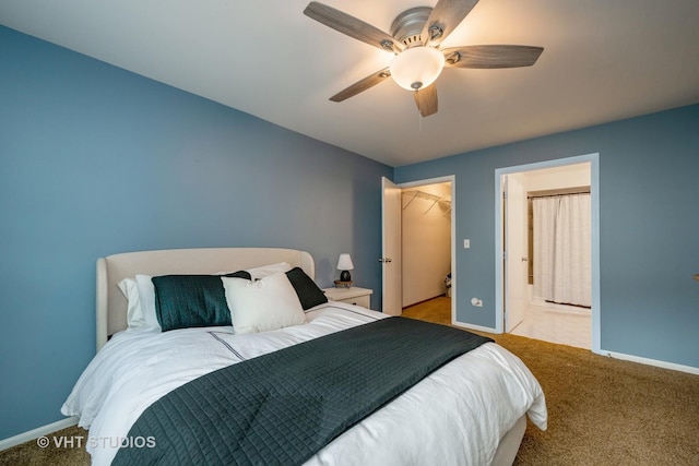285 Sheffield Dr, Schaumburg, IL 60194 - carpeted bedroom featuring baseboards and ceiling fan