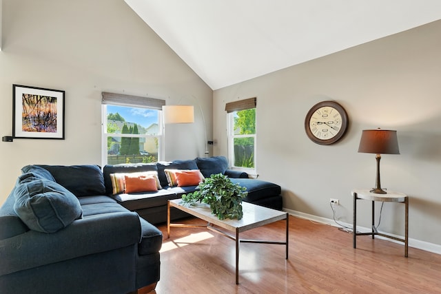 920 Matthew Ct, Naperville, IL 60540 - living room featuring high vaulted ceiling, light wood-type flooring, and healthy amount of natural light