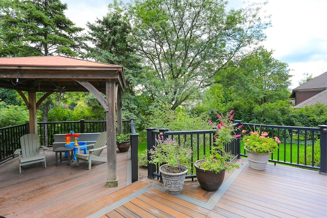 560 81st St, Burr Ridge, IL 60527 - deck with a gazebo