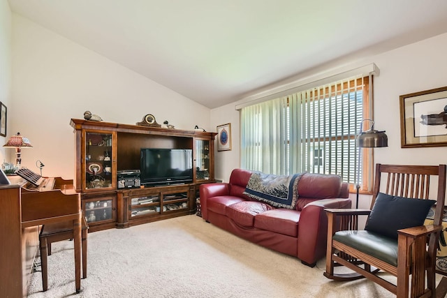 3825 Charlemagne Dr, Hoffman Estates, IL 60192 - carpeted living room featuring vaulted ceiling