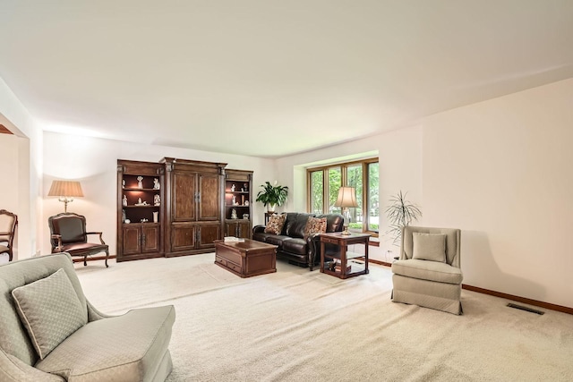 3825 Charlemagne Dr, Hoffman Estates, IL 60192 - living room featuring light carpet and baseboards