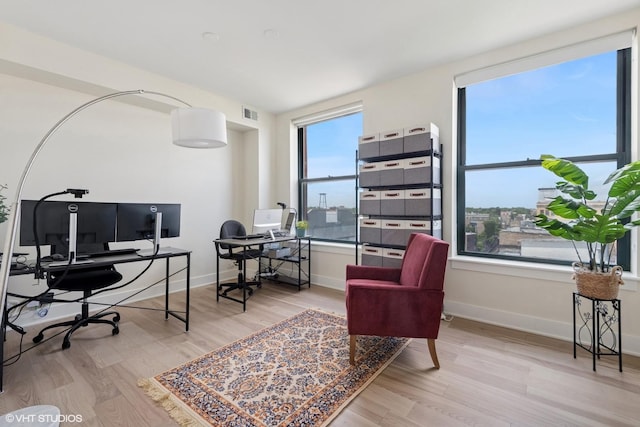 1261 N Paulina Ave Unit 6, Chicago, IL 60622 - home office with wood finished floors and baseboards