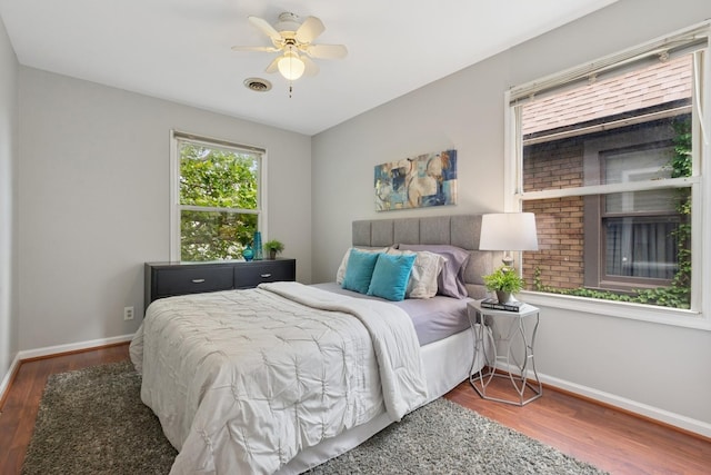 1006 Foster St, Evanston, IL 60201 - bedroom with wood finished floors and a ceiling fan