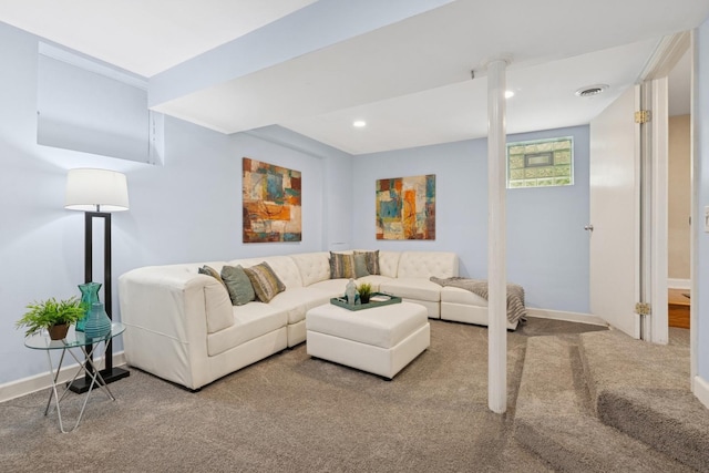 1006 Foster St, Evanston, IL 60201 - living area with carpet and recessed lighting