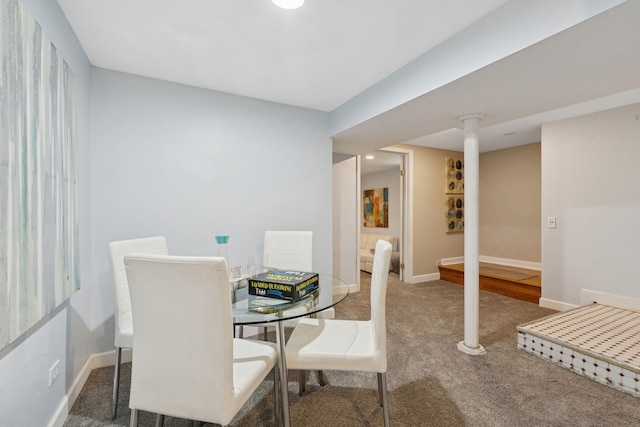 1006 Foster St, Evanston, IL 60201 - dining room featuring carpet and baseboards
