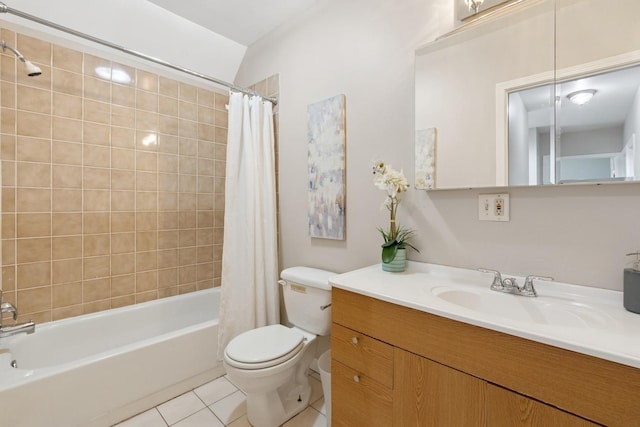 1006 Foster St, Evanston, IL 60201 - full bathroom with tile patterned floors, vanity, and shower / tub combo