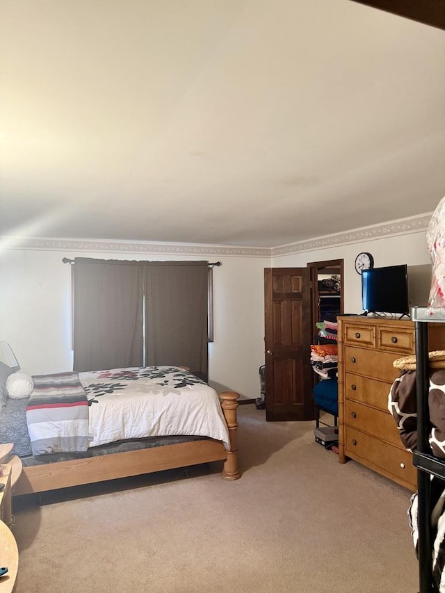 261 S Edison Ave, Elgin, IL 60123 - bedroom featuring light colored carpet and ornamental molding