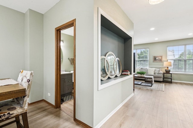 515 Declaration Ln Unit 1401, Aurora, IL 60502 - corridor featuring light wood finished floors and recessed lighting