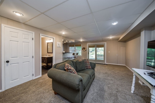 74 White Oak Cir, Saint Charles, IL 60174 - carpeted living room featuring recessed lighting