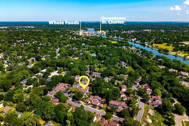 74 White Oak Cir, Saint Charles, IL 60174 - aerial perspective of suburban area featuring a large body of water