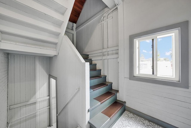 3209 S Harding Ave, Chicago, IL 60623 - staircase featuring wood walls