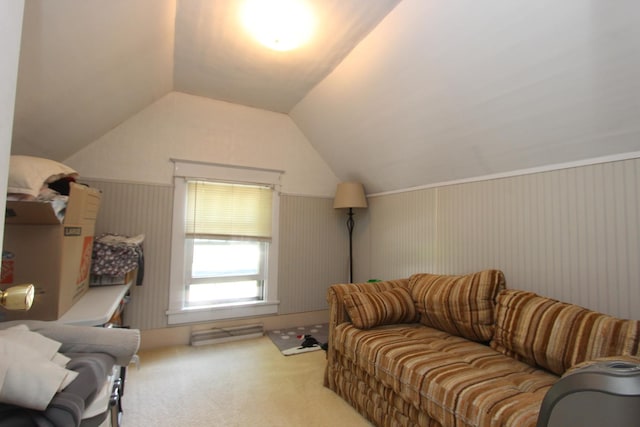 9701 Illinois St, Hebron, IL 60034 - carpeted living room with vaulted ceiling