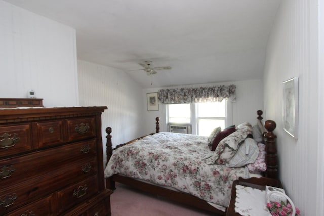 9701 Illinois St, Hebron, IL 60034 - bedroom with carpet flooring, a ceiling fan, and lofted ceiling