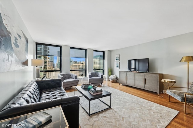 260 E Chestnut St Unit 3303, Chicago, IL 60611 - living area with wood finished floors
