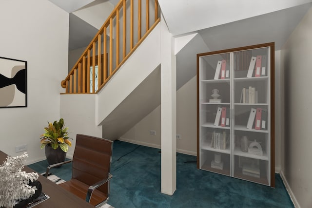 806 Lawler Ave, Wilmette, IL 60091 - stairs featuring carpet floors and baseboards