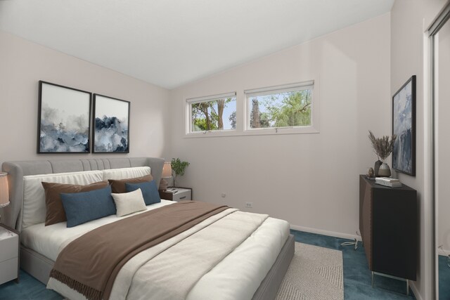 806 Lawler Ave, Wilmette, IL 60091 - bedroom with carpet floors and vaulted ceiling