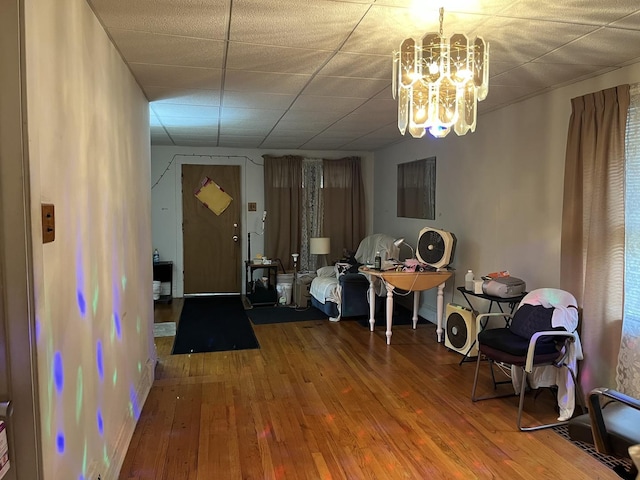 1125 Marengo Ave, Forest Park, IL 60130 - dining room with wood-type flooring and a chandelier