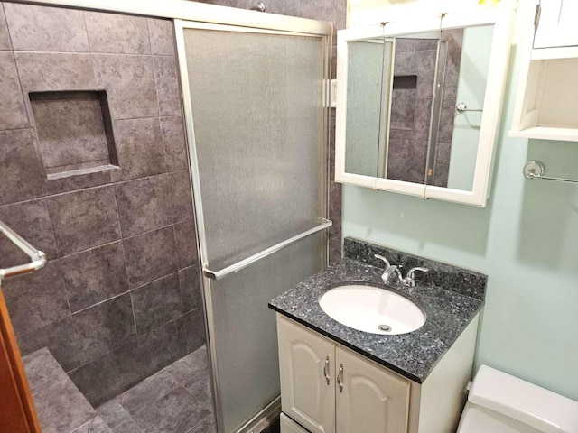 75 Bode Rd, Hoffman Estates, IL 60169 - bathroom with a tile shower and vanity