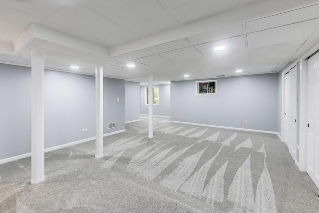 2302 Sandy Creek Dr, Algonquin, IL 60102 - below grade area featuring carpet flooring and recessed lighting