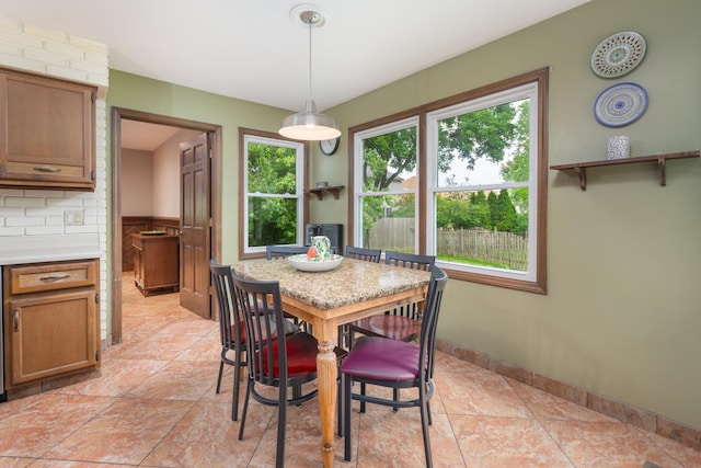 1386 Old Dominion Ct, Naperville, IL 60540 - dining space with light tile patterned floors and baseboards