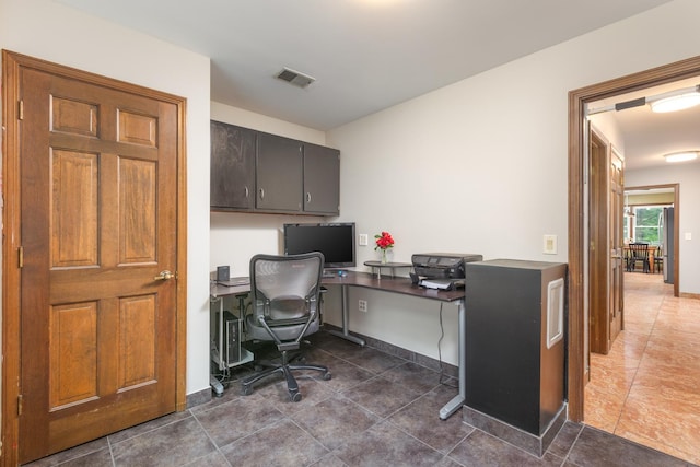 1386 Old Dominion Ct, Naperville, IL 60540 - home office featuring dark tile patterned floors