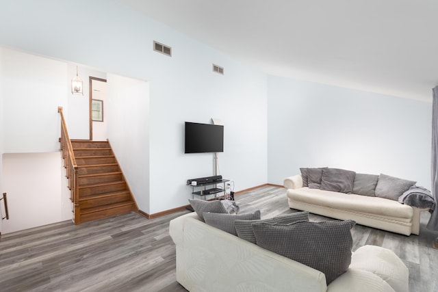 1386 Old Dominion Ct, Naperville, IL 60540 - living room with wood finished floors and stairs