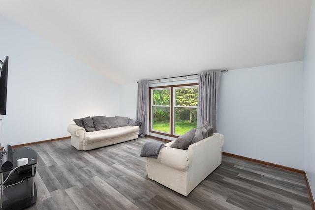 1386 Old Dominion Ct, Naperville, IL 60540 - living room featuring vaulted ceiling and wood finished floors