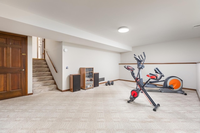 1386 Old Dominion Ct, Naperville, IL 60540 - workout area with carpet flooring and baseboards