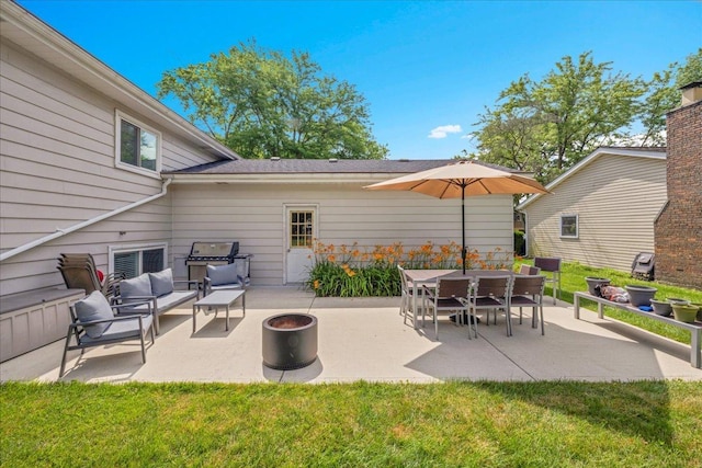 1259 Durham Dr, Wheaton, IL 60189 - view of patio featuring a grill and outdoor lounge area