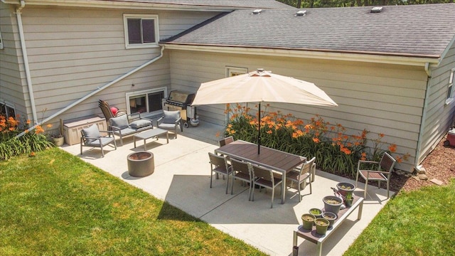 1259 Durham Dr, Wheaton, IL 60189 - view of patio / terrace with an outdoor hangout area, a grill, and outdoor dining area