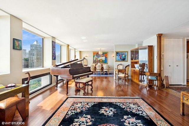 1110 N Lake Shore Dr Unit 20S, Chicago, IL 60611 - living room featuring hardwood / wood-style flooring and a view of city